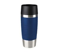 Emsa 513357 Travel Mug Bicchiere Termico con Chiusura Quick Press, Acciaio Inossidabile, Blu, 0,36 L