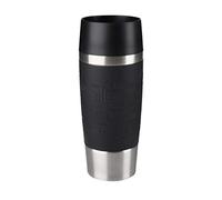 Emsa 513361 Travel Mug Bicchiere Termico con Chiusura Quick Press, Acciaio Inossidabile, Nero, 0,36 L