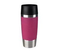 Emsa 513550 Travel Mug Bicchiere Termico con Chiusura Quick Press, Acciaio, Lampone, 0.1x0.1x0.1 cm
