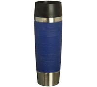 Emsa 515618 Travel Mug Grande Bicchiere Termico con Chiusura Quick Press, Acciaio, Blu, 1 unità (Confezione da 1)