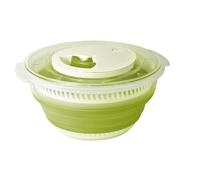 Emsa Basic Centrifuga Pieghevole Insalata, 4 l, Acciaio Inossidabile, Trasparent
