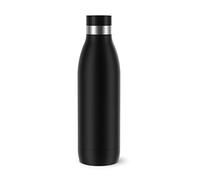 Emsa, Borraccia BluDrop, Capacità 0.7L, Borraccia Termica In Acciaio Inox 18/10, Borraccia 100 % Ermetica e Senza BPA con Chiusura Quick-Press, Rivestimento Soft-Touch, Colore Nero