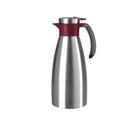 Emsa Caraffa termica con impugnatura morbida, 1,5 litri, in acciaio inox, 12 ore di caldo + 24 ore di freddo, a prova di perdite, manico antiscivolo, colore rosso vino, N4120500