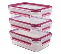 Emsa Food Clip&Close Contenitore Salvafreschezza Trasparente Rosa 0,55 Litri Set