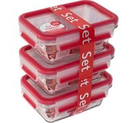 EMSA Clip&Close Glas Frischhaltedosen-Set 3-teilig 600763