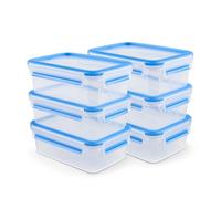 EMSA Clip et Close, Scatola di Conservazione, Set di 6 x 1 L, Plastica, Rettangolare, Ermetico, Compatibile con Microonde e Lavastoviglie N1032652