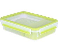 Emsa Clip & Go Contenitore Brunch, Trasparente/Verde Chiaro, 22.5 x 16.3 x 5.8 cm