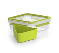 LAGOSTINA Emsa clip & go, contenitore sandwich, con inserti, cm 22.5x16.3x5.8 trasparente/verde chiaro - 4009049449296