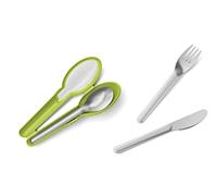 Emsa Clip GO N1071800 - Juego de cubiertos de acero inoxidable y funda para picnic (3 unidades)