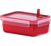 Emsa contenitore per microonde, contenitore per il pranzo, 1,0 litri, rosso/trasparente, clip e micro, 517773 NEW