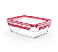 Emsa Contenitore in vetro rettangolare N1041000 1,3 L Clip&Close chiusura ermetica trasparente