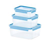 Emsa Food Clip&Close 508567 set 3 pz. trasparente/azzurro Contenitore