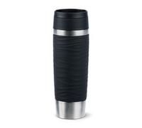EMSA Isolierbecher TRAVEL MUG Wave 0.5 l. black hochwertiger Edelstahl N2022500