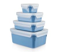 Emsa N1030800 Clip & Close Color Edition Set di contenitori salvafreschezza, Polipropilene, Blu Acqua, 0,2/0,55/0,8/2,2 Liter