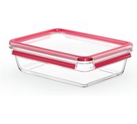 Emsa, Contenitore Salvafreschezza Clip&Close 2Litri, Contenitori Ermetici per Alimenti, Contenitore Vetro Rettangolare con Chiusura Ermetica e Coperchio, Contenitore Pratico e Sicuro, Trasparente