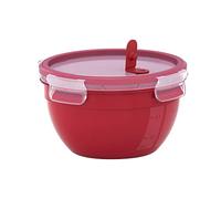 EMSA N1060500 Clip & Micro Contenitore per microonde, Colore: Rosso, Rotondo