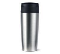 Emsa Travel Mug Classic N20201 - Tazza termica da 0,36 litri, tappo a vite, in acciaio inox, 4 ore caldo e freddo per 8 ore, 100% ermetico, lavabile in lavastoviglie, apertura a 360°, acciaio inox