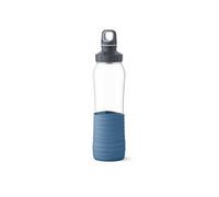 Emsa N31002 Drink2Go, borraccia in vetro, capacità: 0,7 litri, tappo a vite, blu acqua