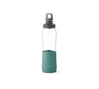 Emsa N31003 Drink2Go, borraccia in vetro, capacità: 0,7 litri, tappo a vite, verde petrolio
