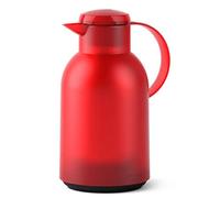 Emsa N40117 - Caraffa termica Samba, 1,5 litri, chiusura Quick Press, 12 ore, calda e fredda per 24 ore, traslucida/rosso