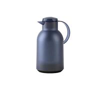 Emsa N40120 - Caraffa termica Samba, 1,5 litri, chiusura Quick Press, 12 ore, calda e fredda per 24 ore, traslucida/blu-grigio