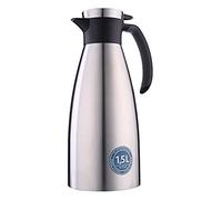 Emsa Soft Grip Caraffa Termica, Chiusura QuickTip, Acciaio/Nero, 1,5 L