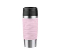 TAZZA DA VIAGGIO Tazza termica Waves rosa chiaro in acciaio inossidabile 0,36 litri NEW