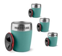 Emsa Travel Cup - Tazza termica con incisione, 200 ml, colore: petrolio | Tazza termica per caffè e tè da asporto, in acciaio inox, a prova di perdite, con nome o logo e tappo a vite