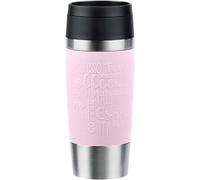 Emsa Travel Mug Classic N20206 - Tazza termica da 0,36 litri, con tappo a vite, in acciaio inox, 4 ore caldo e freddo per 8 ore, 100% impermeabile, lavabile in lavastoviglie, apertura a 360°, rosa
