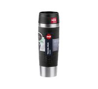 Emsa Travel Mug Classic N20220 - Tazza termica da 0,5 litri, in acciaio inox, 6 ore e freddo per 12 ore, 100% ermetica, a prova di perdite, lavabile in lavastoviglie, apertura a 360°, colore nero