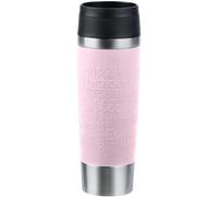 Emsa Travel Mug Classic N20224 - Tazza termica da 0,5 litri, tappo a vite, in acciaio inox, 6 ore e freddo per 12 ore, 100% ermetica, lavabile in lavastoviglie, apertura a 360°, rosa pastello