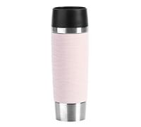 EMSA Travel Mug Waves Grande N2012200 Tazza termica da viaggio, Acciaio INOX Silicone Plastica, Rosa cipria, 500 ml