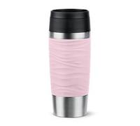 TAZZA DA VIAGGIO Tazza termica Waves rosa chiaro in acciaio inossidabile 0,36 litri NEW