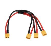 EMSea 1 Pz XT60 Femmina A Triplo Maschio Connettore Cavo Di Prolunga 12 AWG XT60 Femmina A 3 XT60 Maschio Spina Adattatore Cavo Di Prolunga Per Pannello Solare Generatore Solare (30cm)