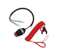 EMSea 1 Set Fuoribordo Motore Kill Switch con Cordino Filettatura 15,5 mm Compatibile con Mercury Compatibile con Motori Tohatsu