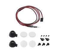 EMSea 1 Set RC Rotonda Luce LED con Kit Copertura Compatibile con TRXAAXS/TRX4/SCX10/D90 1/10 RC Modello Auto Faro Lampada Accessorio 2 LED