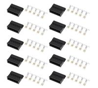 EMSea 10 Connettori Di Alimentazione Sata Femmina 3811 18 AWG - 0,75 Mm? Per Computer Con Pin A Crimpare Placcati In Oro