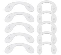 EMSea 10 paia di naselli in morbido silicone a forma di U antiscivolo ponticello di ricambio per occhiali da vista avvitati, 5 piari, taglia M e 5 piari, taglia S
