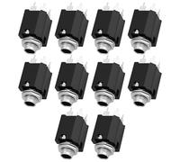 EMSea 10 Pezzi 5 Pin 6,35 Mm Stereo PCB Jack Socket FM6700 1/4 Pollice Montaggio Verticale Adatto Per PCB Jack Audio Altoparlanti Microfoni