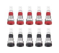 EMSea 10 Pezzi Adattatore Femmina 4mm Spina Jack A Banana Altoparlante Audio Spina A Banana Tipo Connettore Di Test Montaggio A Pannello Presa A Banana Spina Jack (5x Nero 5x Rosso)