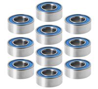 EMSea 10 Pezzi MR84-2RS 4mmx8mmx3mm Mini Cuscinetto A Sfere A Gola Profonda Con Copertura Blu Doppia Guarnizione In Gomma Per Giocattoli Fai Da Te Stampanti 3D Strumenti