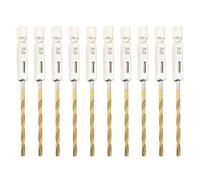 EMSea 10 punte da trapano con gambo esagonale da 2,5 mm da 1/4 di pollice con gambo esagonale, punte elicoidali in acciaio ad alta velocità, set di punte per trapano per vetro, legno, acciaio