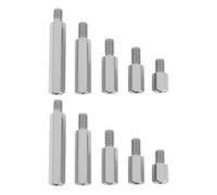 EMSea 10 viti a testa singola maschio-femmina, esagonali, M6, 10 mm, 15 mm, 20 mm, 30 mm, 40 mm, in acciaio inox, viti di distanziamento per circuiti stampati