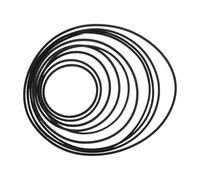 EMSea 100 Pezzi Cinghie Di Trasmissione In Gomma Nero Cinghie Di Trasmissione In Gomma Per Registratore Spessore 1mm Per Lettori DVD Lettori Di Cassette Lettori CD 25mm-70mm