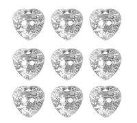 EMSea 100pcs Bottoni A Forma Cuore Cristallo Bottoni Trasparenti A Forma Cuore Con Strass Con Bottoni Decorativi A Due Fori Per La Realizzazione Fai Da Te Di Decorazioni Di Abbigliamento
