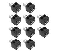 EMSea 10pcs Spina DIN a 2 Pin con terminali a vite di ricambio per apparecchiature audio e video connettore DIN adattatore per presa componenti elettrici, nero