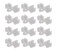 EMSea 12 pezzi di fissaggio per asta di bloccaggio per porta, in plastica, colore bianco, per fori da 5 a 7 mm, per ricambi auto universali