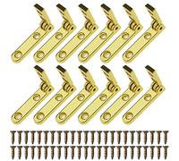 EMSea 12PCS Cerniere Piccole Cerniere Per Scatole Di Gioielli E Penne, Cerniera Pieghevole Da 90 Gradi Con Viti Di Montaggio In Lega Di Zinco, Oro