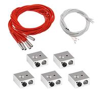 EMSea 15 Pezzi Blocco Riscaldatore In Alluminio Per Stampante 3D Riscaldatore A Cartuccia In Ceramica 12V40W 6x20mm Testa Singola Con Cavo E Kit Di Strumenti Di Montaggio Termistore NTC 100K