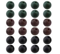 EMSea 150 Pezzi Perline Antiurto In PE Da 6 Mm Perline Tampone Per Impianto Di Pesca Alla Carpa Per Proteggere La Testa Della Canna E La Boa Dell'attrezzatura Da Pesca (Nero/Verde/Marrone)